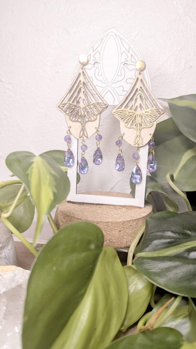 Boucles d’Oreilles Suncatcher Papillon Sacré