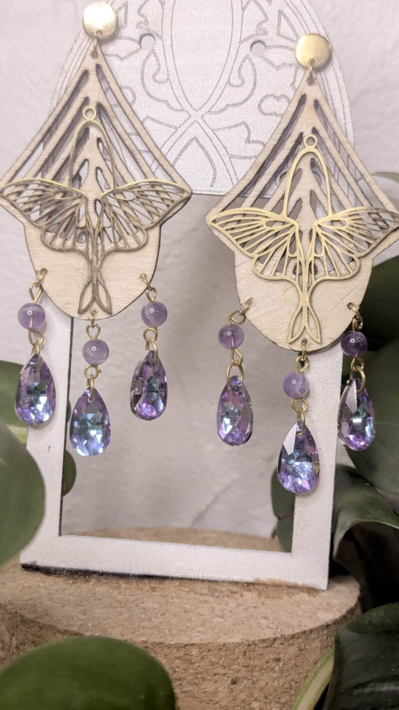 Boucles d’Oreilles Suncatcher Papillon Sacré