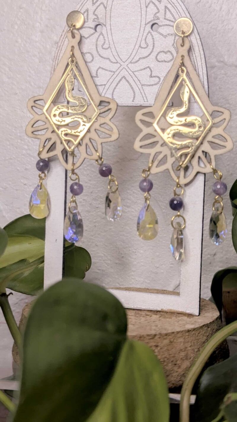 Boucles d’Oreilles Serpent Sacré