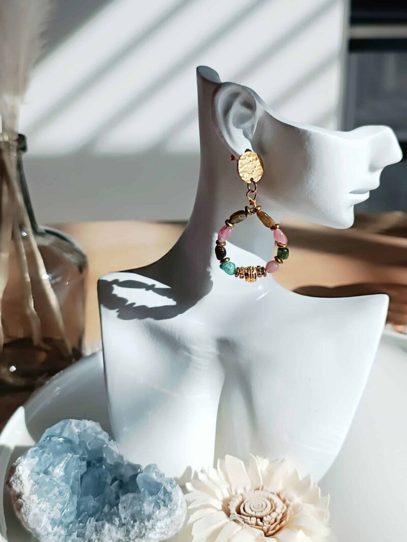 Boucles PRIYA tourmaline