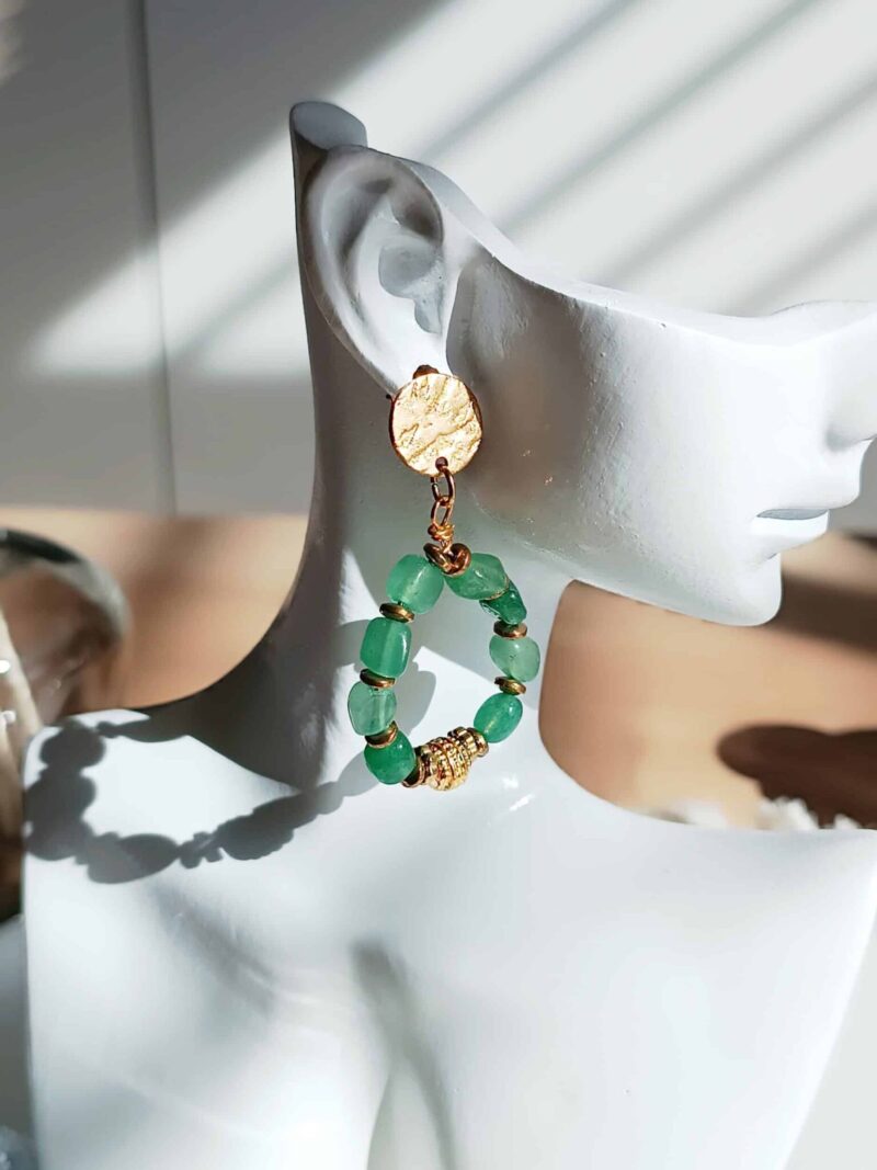 Boucles PRIYA aventurine
