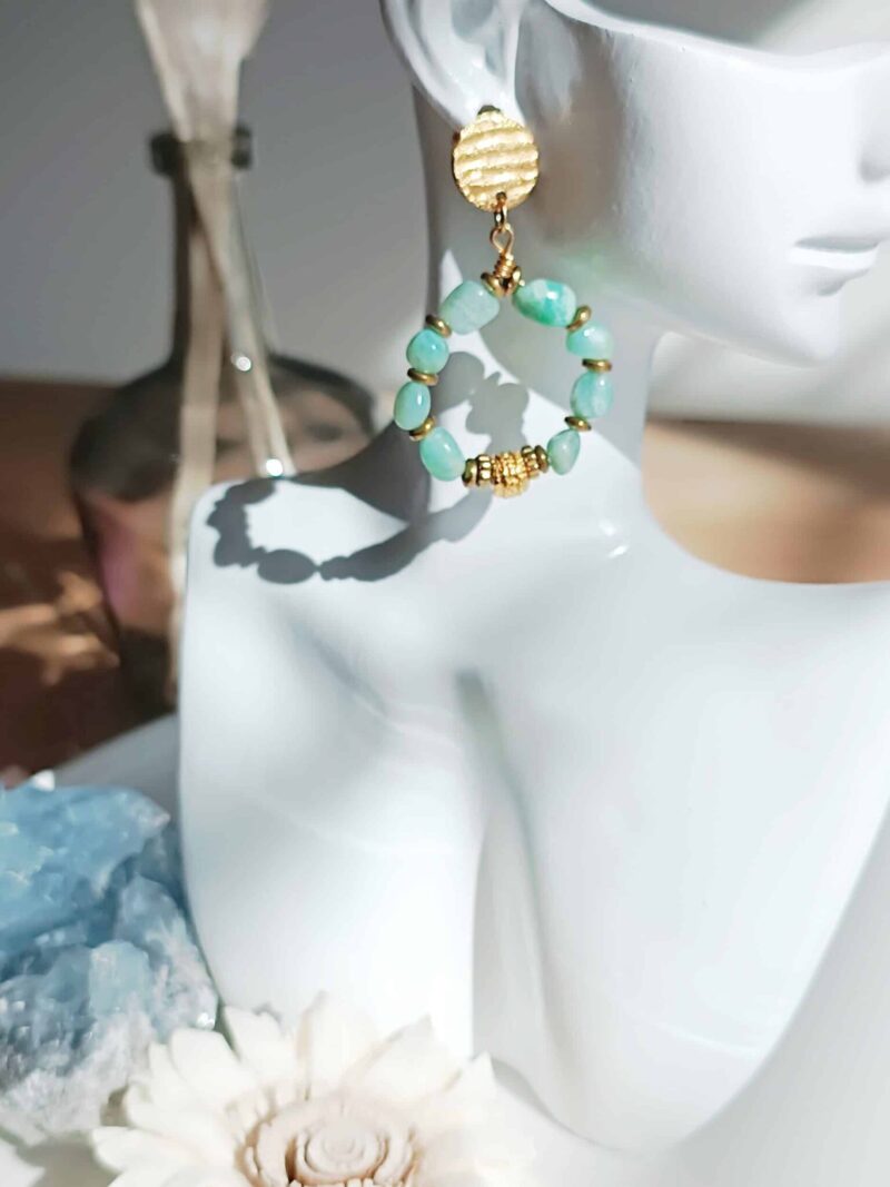 Boucles PRIYA amazonite