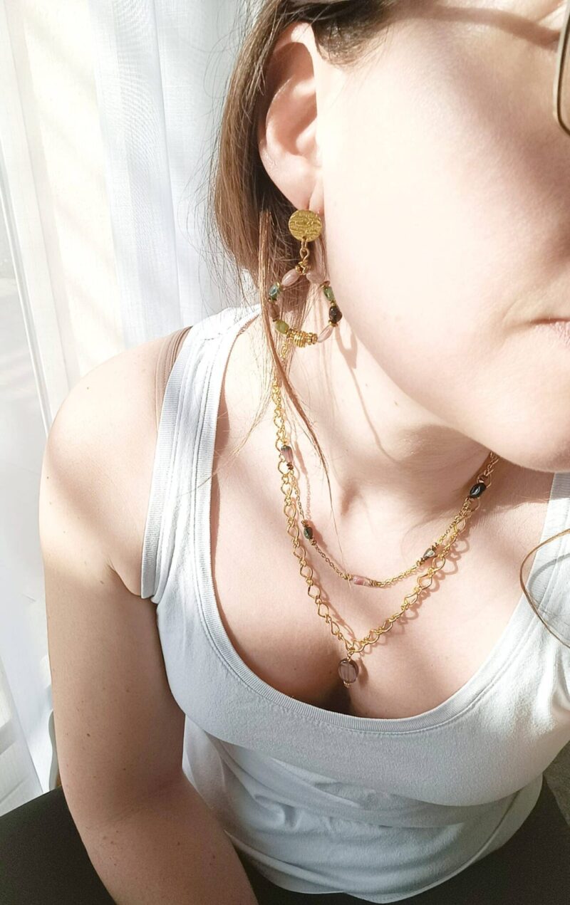 Boucles PRIYA tourmaline