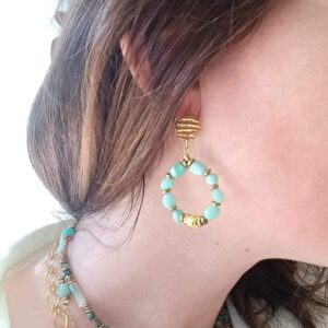 Boucles PRIYA amazonite