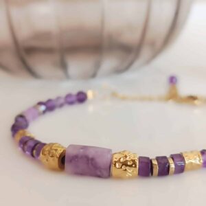 Bracelet MATRA lépidolite et améthyste