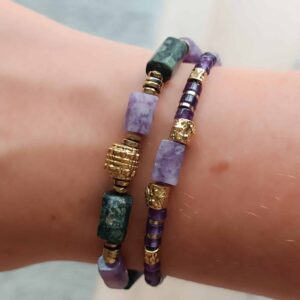 Bracelet MATRA lépidolite et améthyste
