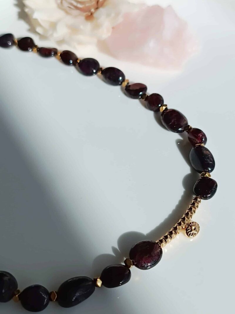 Collier BIRMA grenat