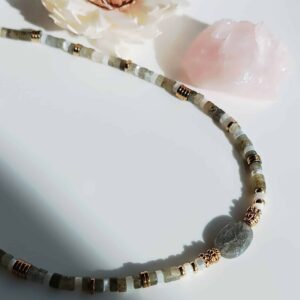 Collier HOPE labradorite et nacre