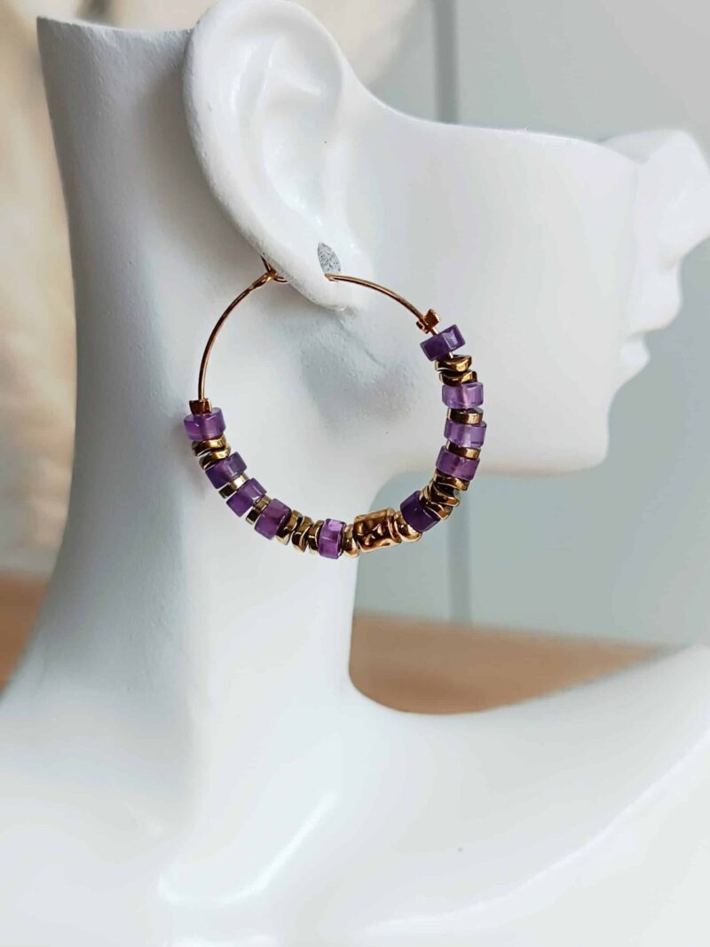 Boucles VINANKA améthyste