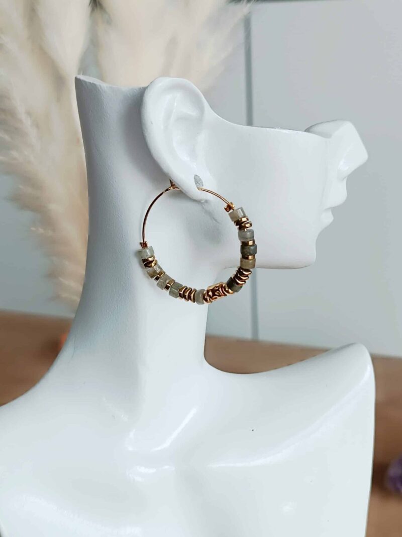 Boucles VINANKA labradorite