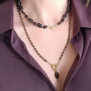 Collier BIRMA grenat