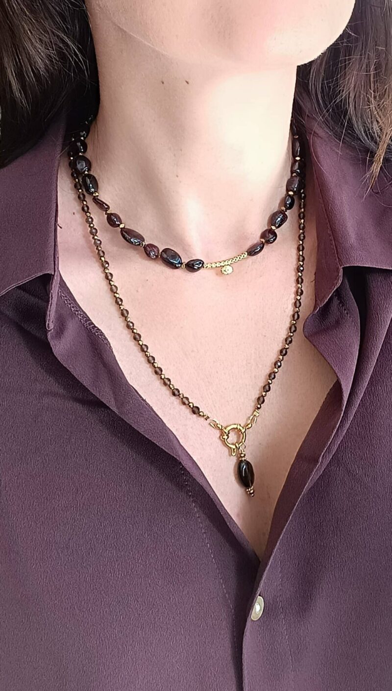 Collier BIRMA grenat