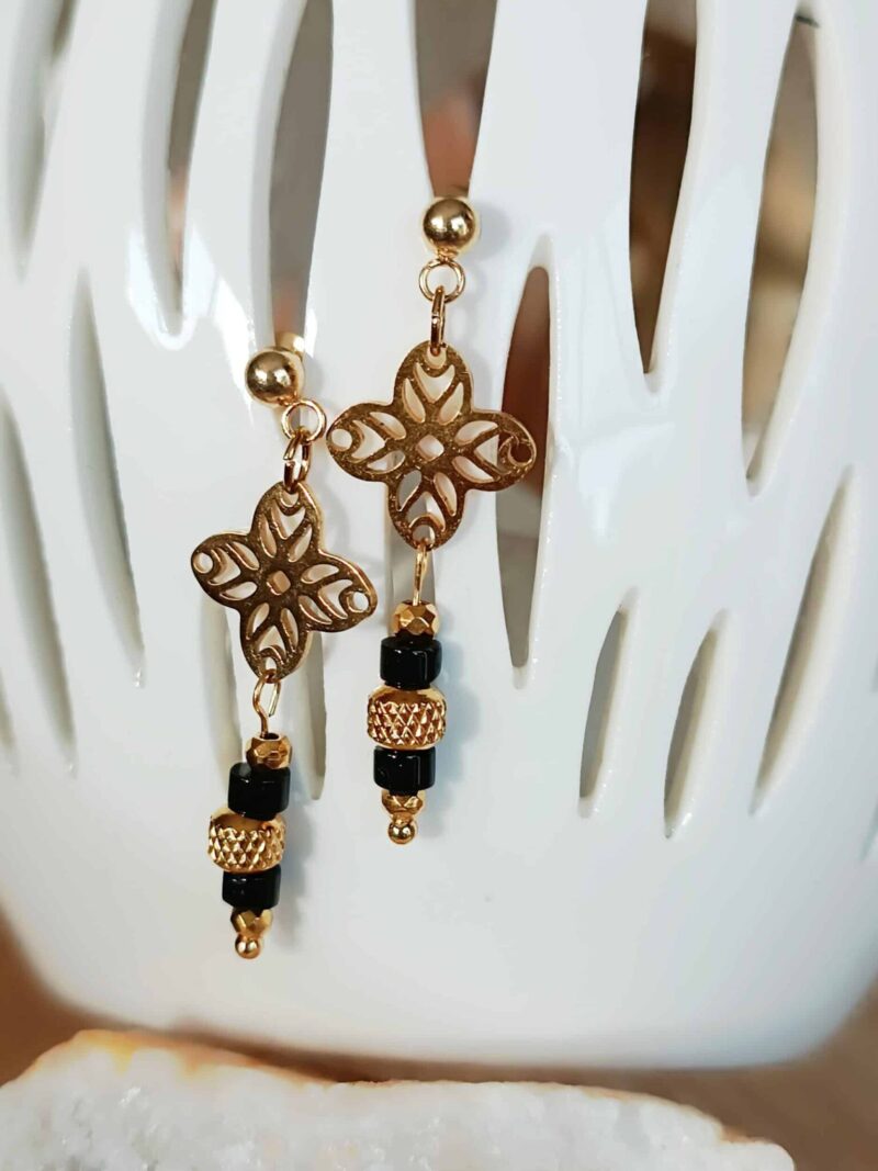 Boucles INDIYA onyx
