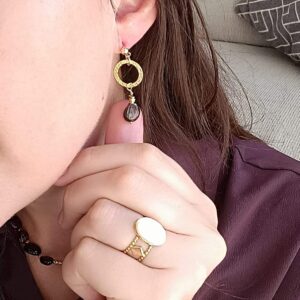 Boucles AVARA Grenat