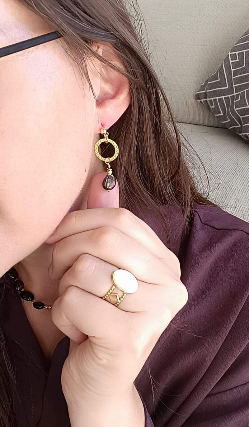 Boucles AVARA Grenat