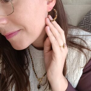Boucles VINANKA oeil de tigre