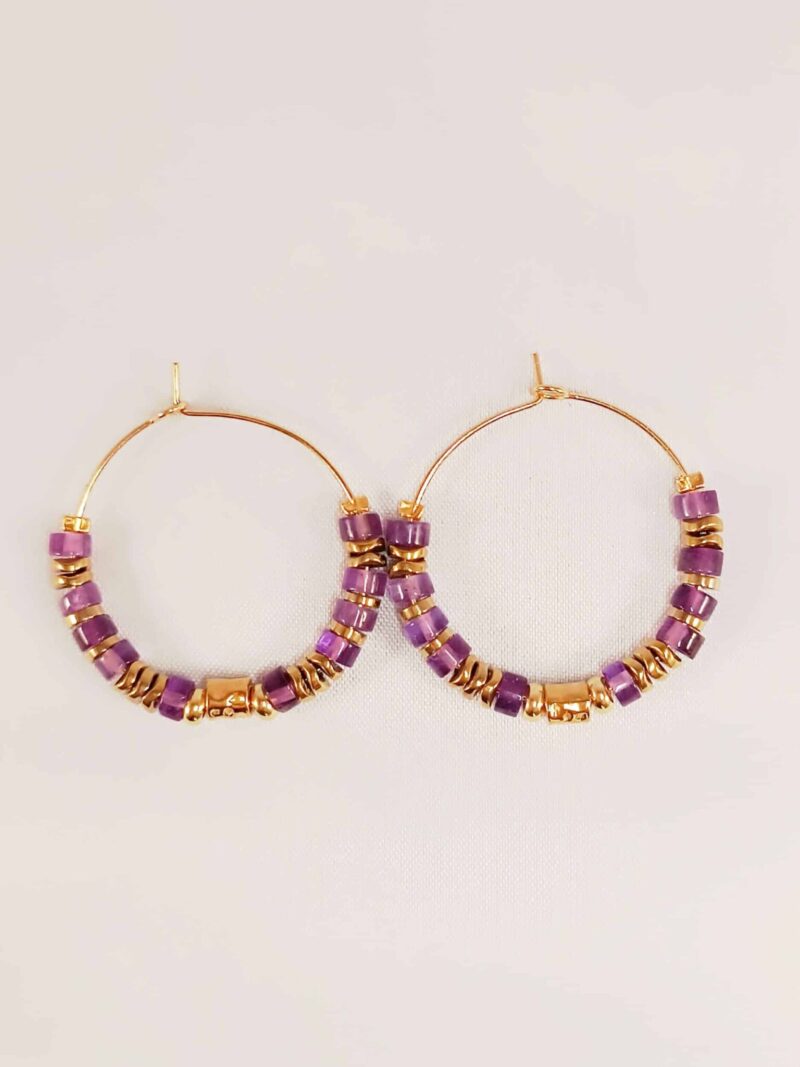Boucles VINANKA améthyste