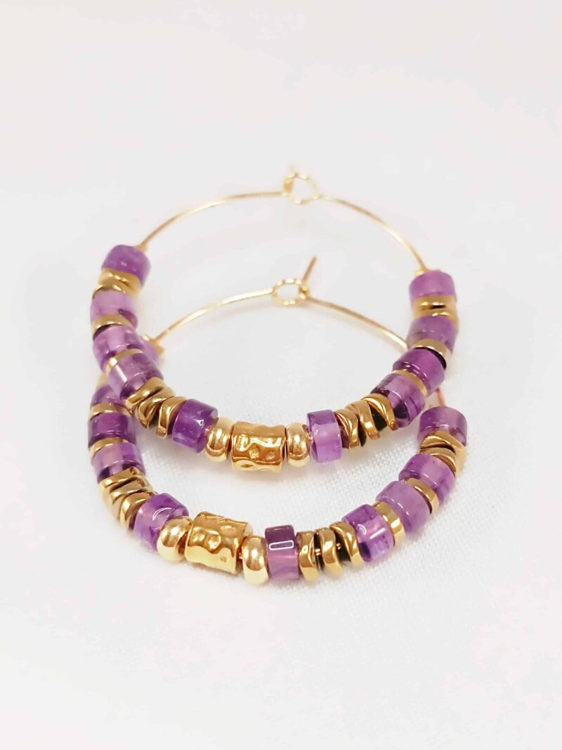 Boucles VINANKA améthyste