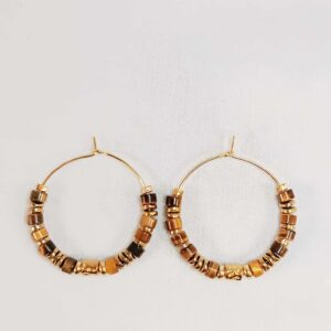 Boucles VINANKA oeil de tigre