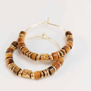 Boucles VINANKA oeil de tigre