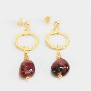 Boucles AVARA Grenat