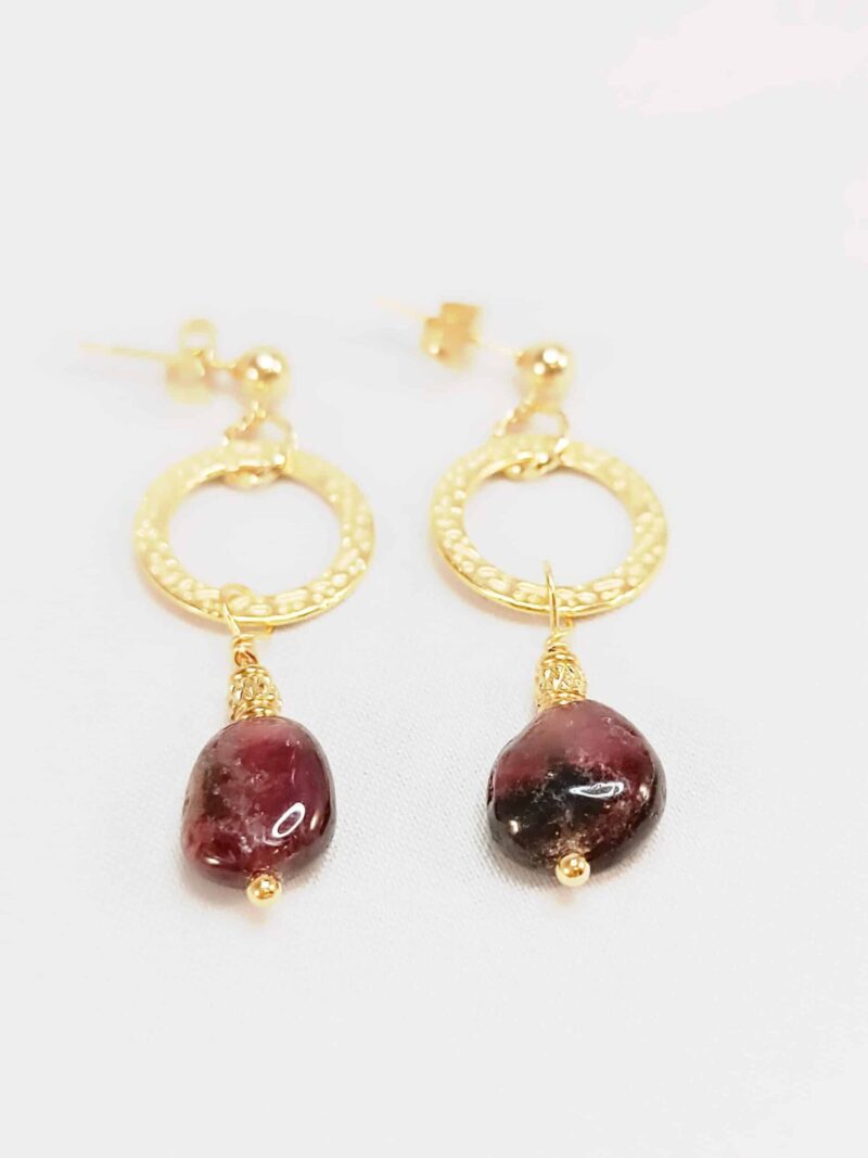 Boucles AVARA Grenat
