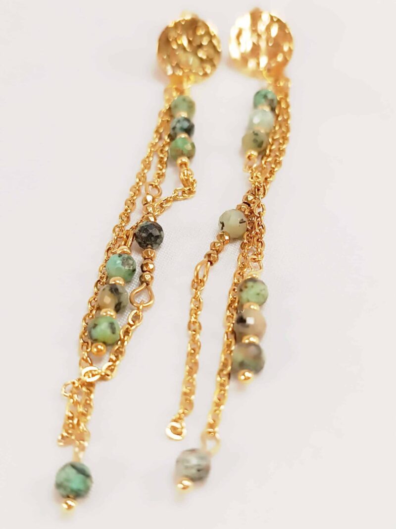 Boucles SAHAR turquoise africaine