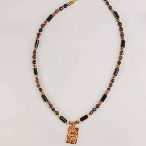 Collier SOOR onyx et grenat