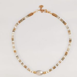Collier HOPE labradorite et nacre
