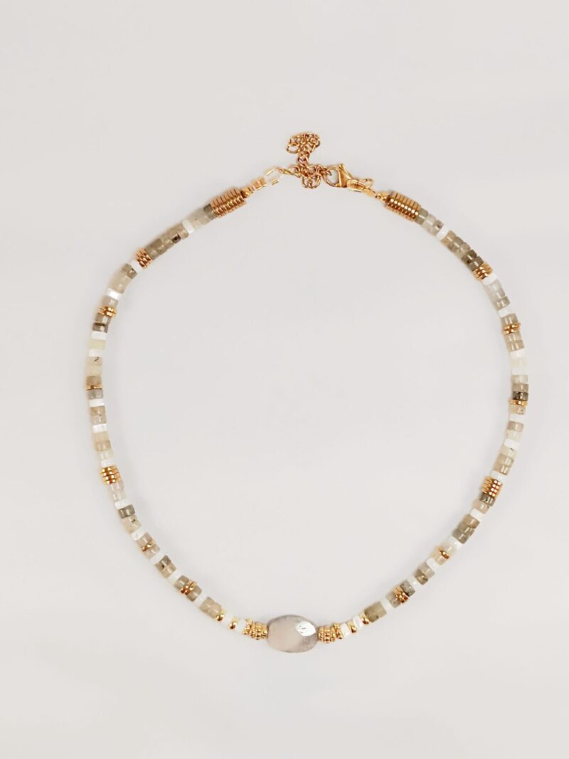 Collier HOPE labradorite et nacre