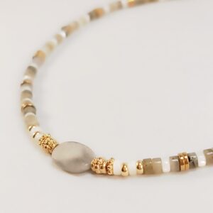 Collier HOPE labradorite et nacre