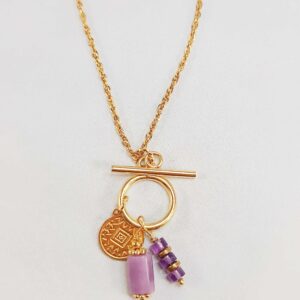 Collier RAADHI lépidolite et améthyste