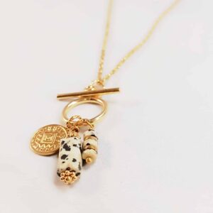 Collier RAADHI jaspe dalmatien