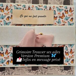 Trouver ses ailes- Grimoire scrapbooking unique - Création artisanale