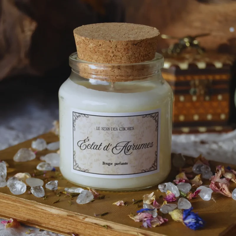 Bougie parfumée artisanale Éclat d'Agrumes