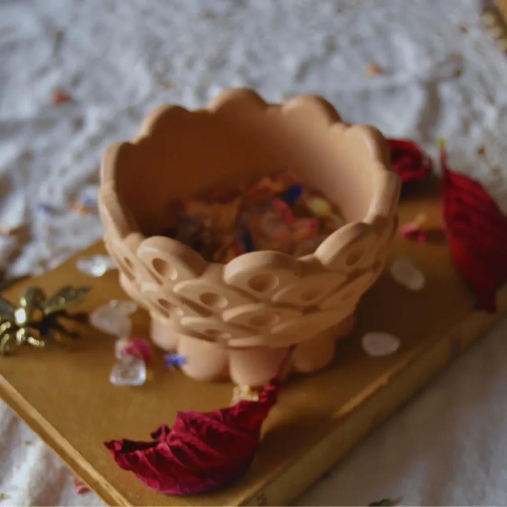 Coupe rituelle Gaïa terracotta | en Jesmonite