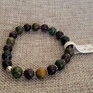Bracelet azurite et améthyste