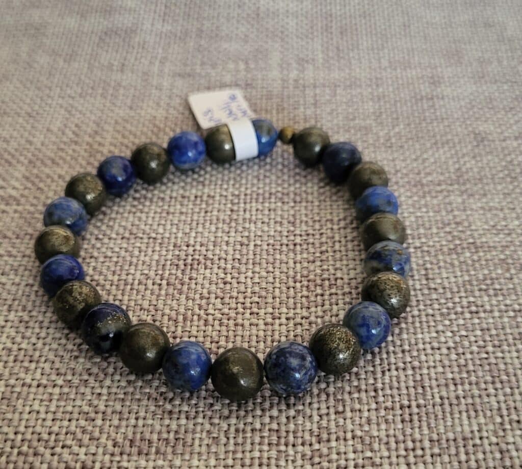 Bracelet pyrite et lapis lazuli