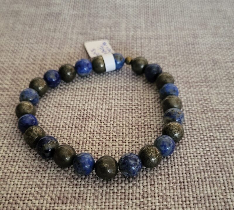Bracelet pyrite et lapis lazuli