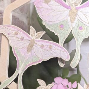 Suncatcher “Danse des Papillons” – Rubis Zoïsite