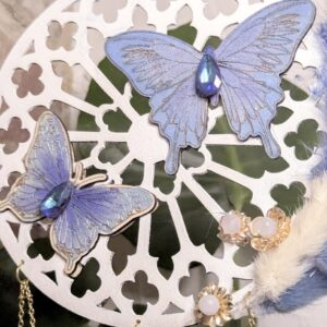 Suncatcher “Papillons Azur” – Apatite Bleue