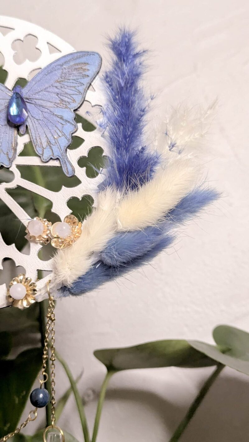 Suncatcher “Papillons Azur” – Apatite Bleue