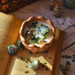 Bougie d'intention prospérité (sabbat Ostara)