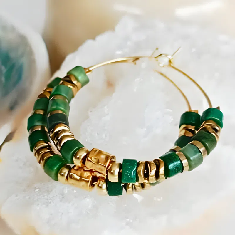 Boucles VINANKA jade
