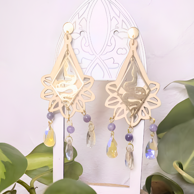 Boucles d’Oreilles Serpent Sacré