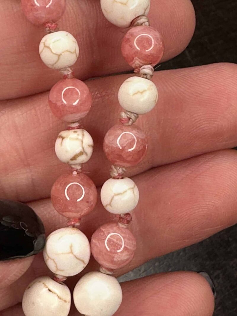 Collier mala sacre « Nanna Nepsodóttir » Rhodochrosite