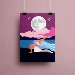 Affiche Yoga Lunaire