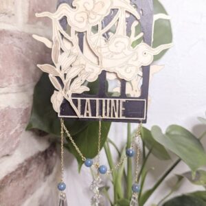 Suncatcher “La Lune” - Apatite Bleue