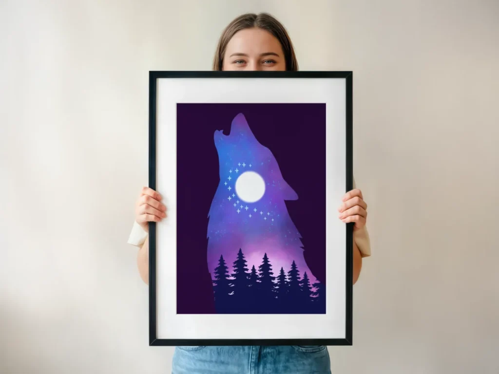 Affiche Loup Mystique