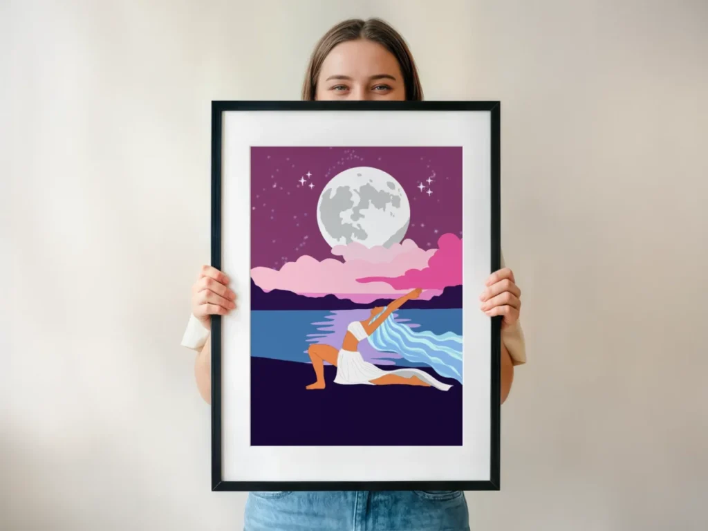 Affiche Yoga Lunaire